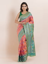 KAVVYA  PINK TWO TONE SAREE WITH FLORAl MOTIFS